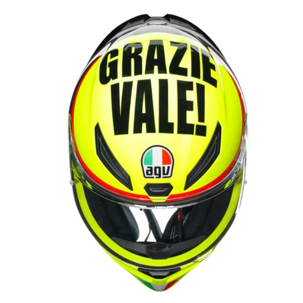 Casco integrale stradale sportivo AGV K1 S, "Grazie Vale" omaggio a Valentino Rossi