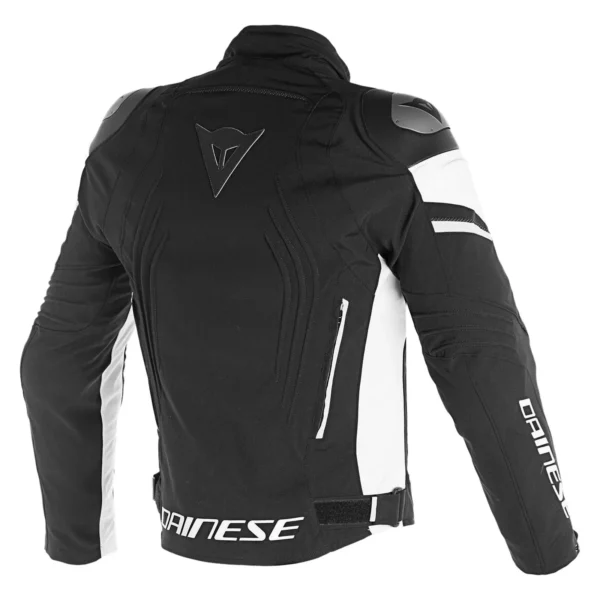 Giacca moto, Dainese Racing 3 D-Dry, in tessuto nero e bianco