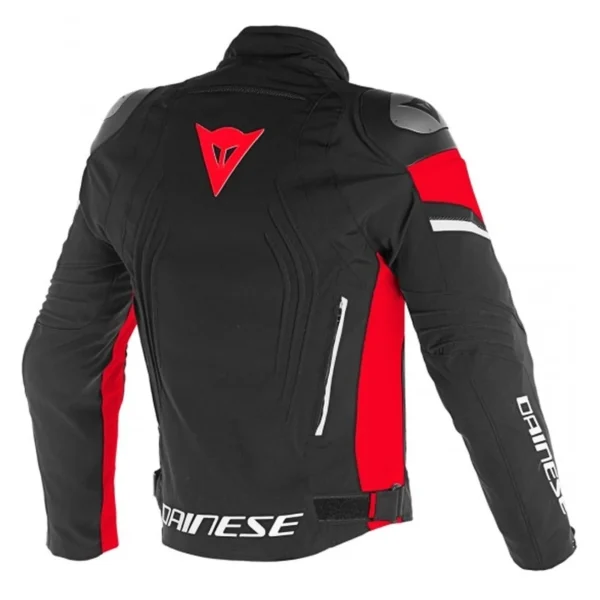 Giacca moto, Dainese Racing 3 D-Dry, in tessuto nero, bianco e rosso