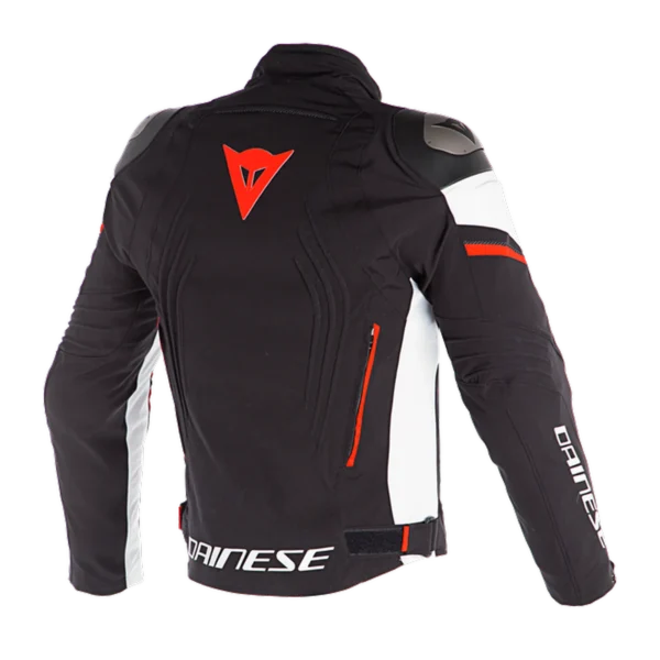 Giacca moto, Dainese Racing 3 D-Dry, in tessuto nero, bianco e rosso