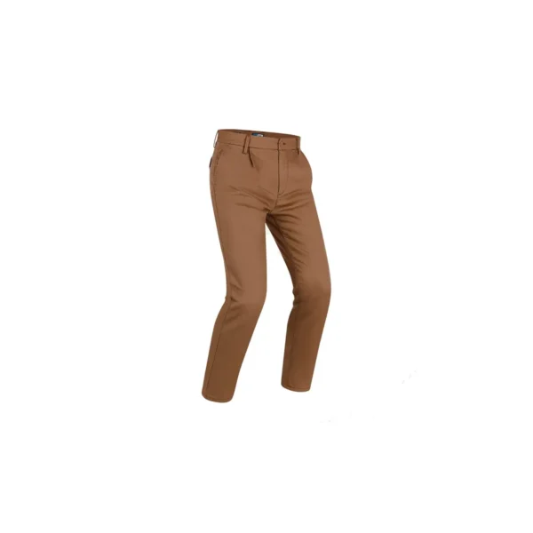 Pantaloni tecnici moto Sunset omologati PMJ, Chino in tessuto marrone