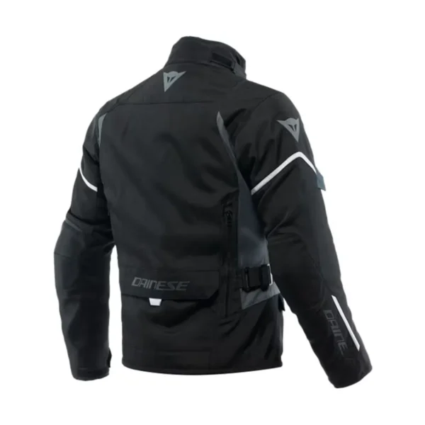 Giacca moto, Dainese Tempest 3 D-Dry Jacket, tessuto nero con finiture bianche